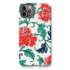 Red Peonies - Owen Jones Floral Iphone Case, 11 Pro Max / Matte, Floral-patterned Iphone Case Red Flowers Green Leaves