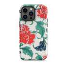 Red Peonies Owen Jones Floral Iphone Case, 14 Pro Max / Matte, Floral Patterned Phone Case