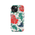 Red Peonies Owen Jones Floral Iphone Case, 15 / Matte, Floral Patterned Phone Case