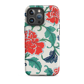 Red Peonies - Owen Jones Floral Iphone Case, 16 Pro Max / Matte, Floral Patterned Phone Case