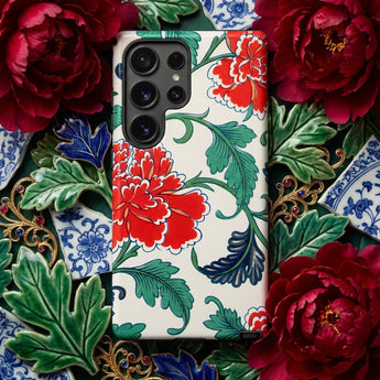 Red Peonies - Owen Jones Floral Phone Case, Mobile Cases, Toby Leon