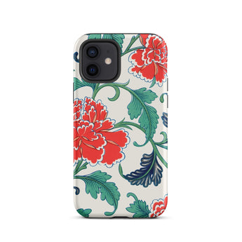 Red Peonies - Owen Jones Floral Phone Case Iphone 12 / Matte Floral Patterned Phone Case Owen Jones, Chinese Peony Design, Jones’s Vibrant