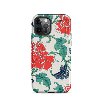 Red Peonies - Owen Jones Floral Phone Case Iphone 12 Pro / Matte Floral Patterned Phone Case Owen Jones, Chinese Peony Design, Jones’s