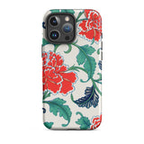Red Peonies - Owen Jones Floral Phone Case Iphone 16 Pro Max / Matte Patterned, Chinese Peony Design, Jones’s Vibrant Mobile Cases