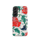Red Peonies Owen Jones Floral Samsung Case, Galaxy S22 / Matte, White Phone Case Red Green Floral Pattern