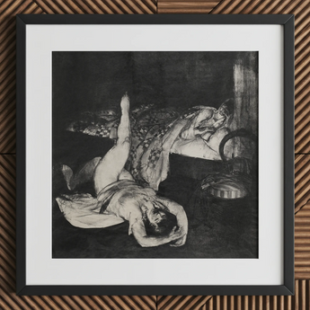 Reducing Exercises - George Bellows Art Print / Canvas, 12x12’’ / 31x31cm / Black Frame / Matboard, Posters Prints & Visual Artwork, Toby