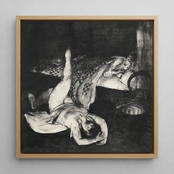 Reducing Exercises - George Bellows Art Print / Canvas, 12x12’’ / 31x31cm / Natural Frame, Posters Prints & Visual Artwork, Toby Leon