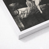 Reducing Exercises - George Bellows Art Print / Canvas White Framed Black Artwork Stylized Figure Motion, Tips, Tenement Bedroom,