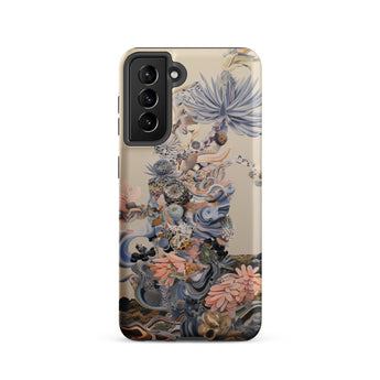 Regalia - Surreal Succulent Cornucopia Phone Case Samsung Galaxy S21 / Matte Phone Case Intricate Surreal Illustration Marine Life Floral