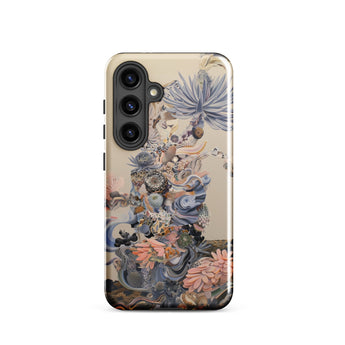 Regalia - Surreal Succulent Cornucopia Phone Case Samsung Galaxy S24 / Gloss Phone Case Intricate Surreal Botanical Design Soft Pastel