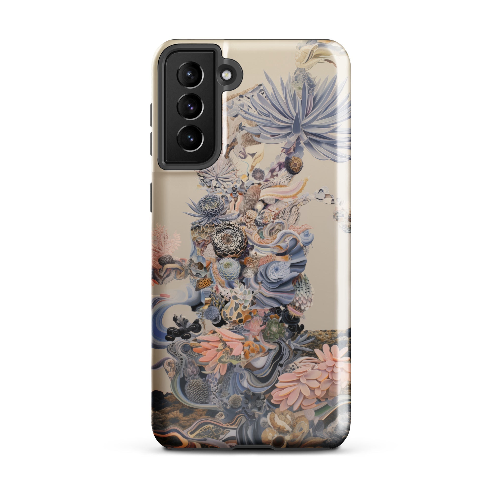 Regalia Surreal Succulent Cornucopia Samsung Case, Galaxy S21 Plus / Gloss, Smartphone Case Intricate Multi Colored Floral Abstract Pattern