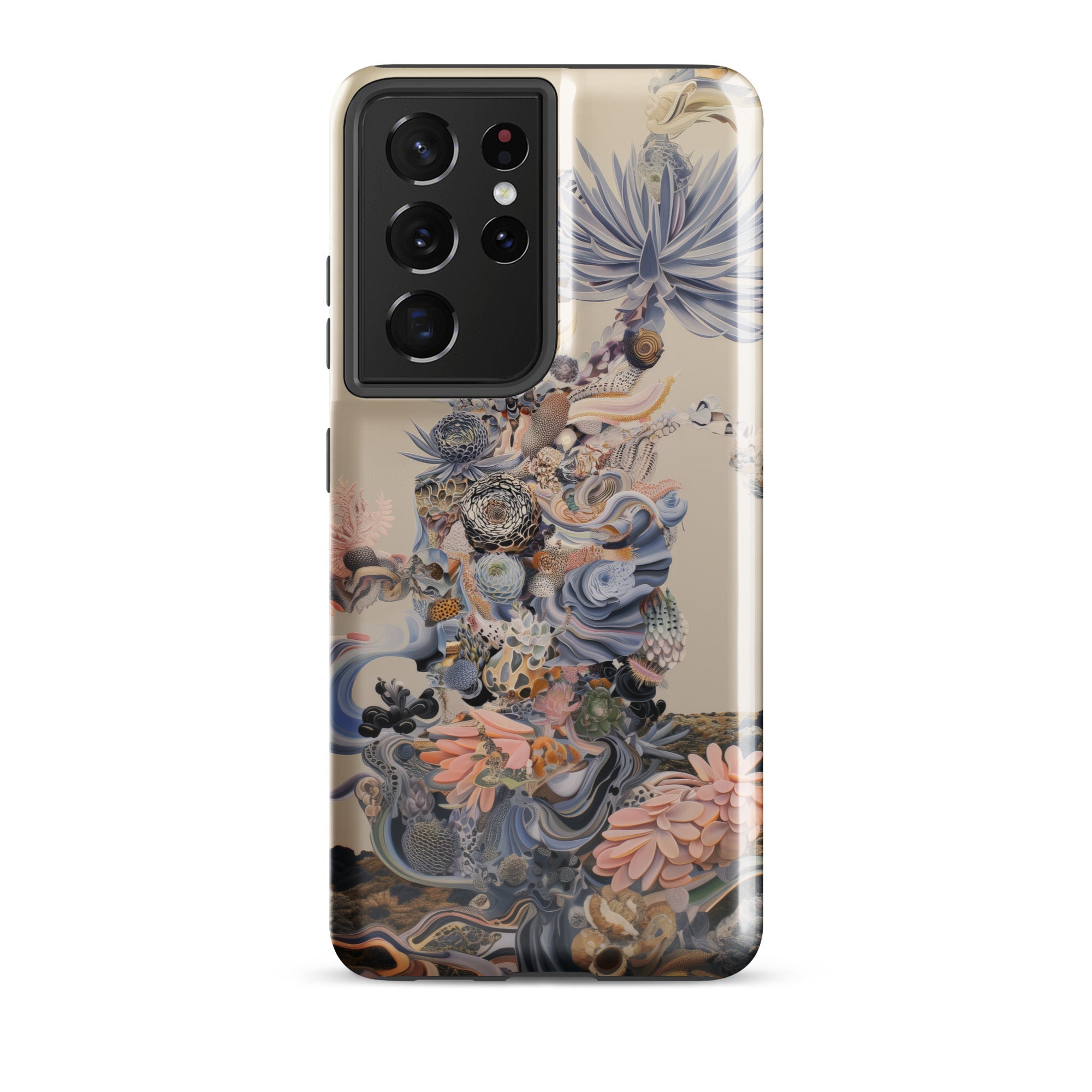 Regalia Surreal Succulent Cornucopia Samsung Case, Galaxy S21 Ultra / Gloss, Smartphone Decorative Case Intricate Floral Abstract Design