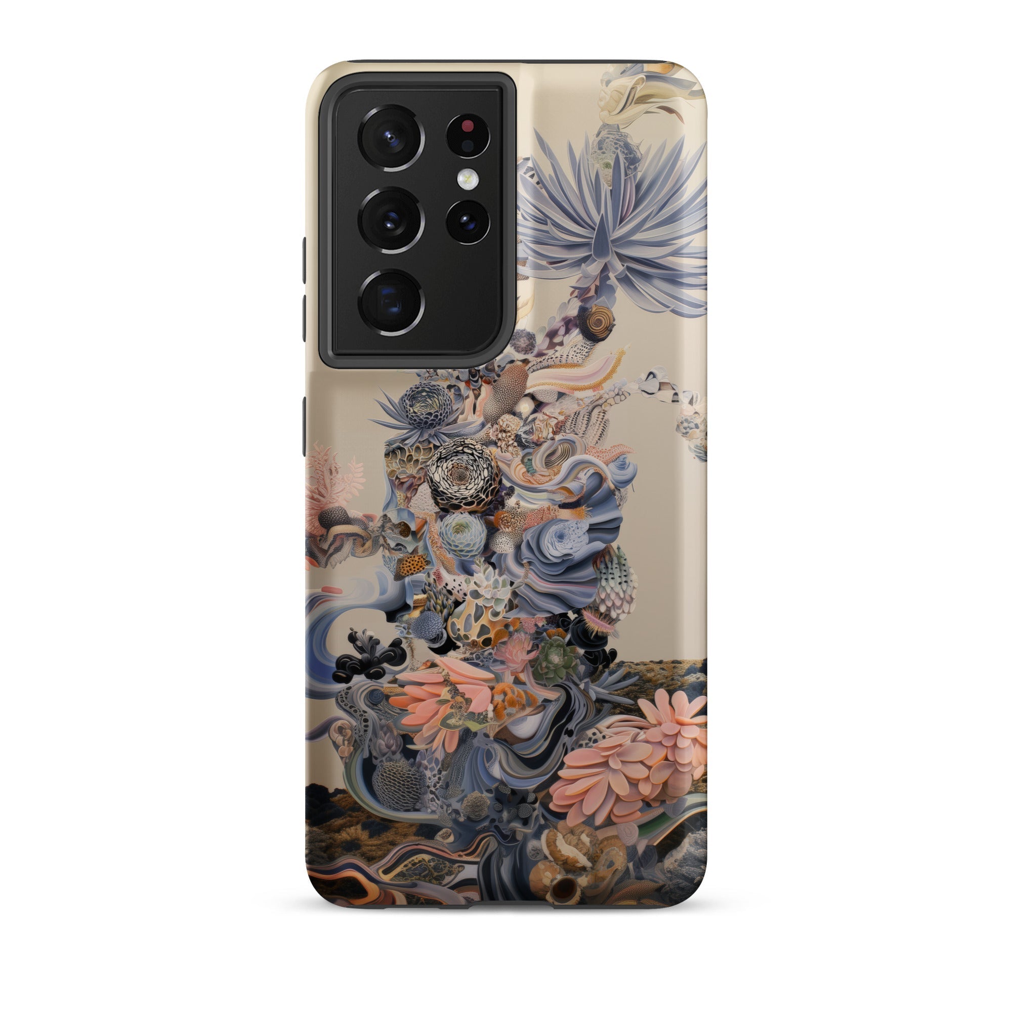 Regalia Surreal Succulent Cornucopia Samsung Case, Galaxy S21 Ultra / Matte, Phone Case Abstract Floral Like Design Muted Tones