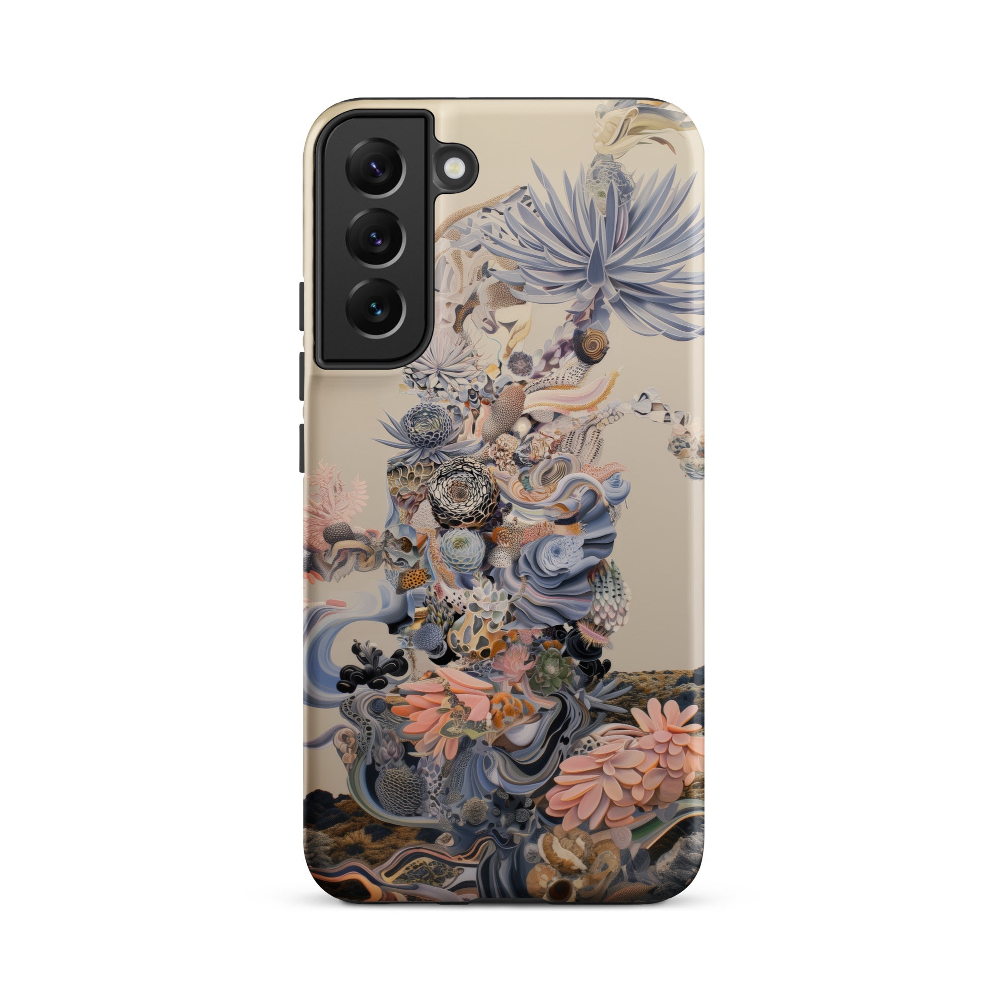 Regalia Surreal Succulent Cornucopia Samsung Case, Galaxy S22 Plus / Matte, Smartphone Case Intricate Multi Colored Floral Abstract Design