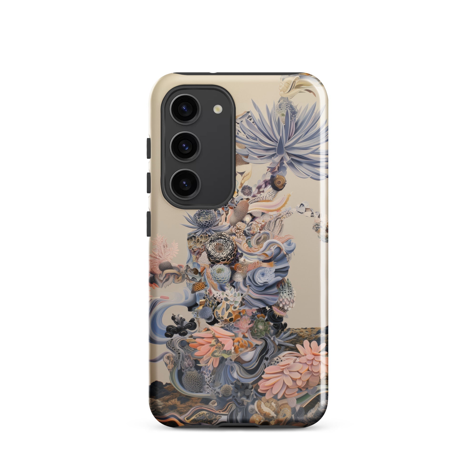 Regalia Surreal Succulent Cornucopia Samsung Case, Galaxy S23 / Gloss, Smartphone Case Intricate Colorful Floral Organic Abstract Design