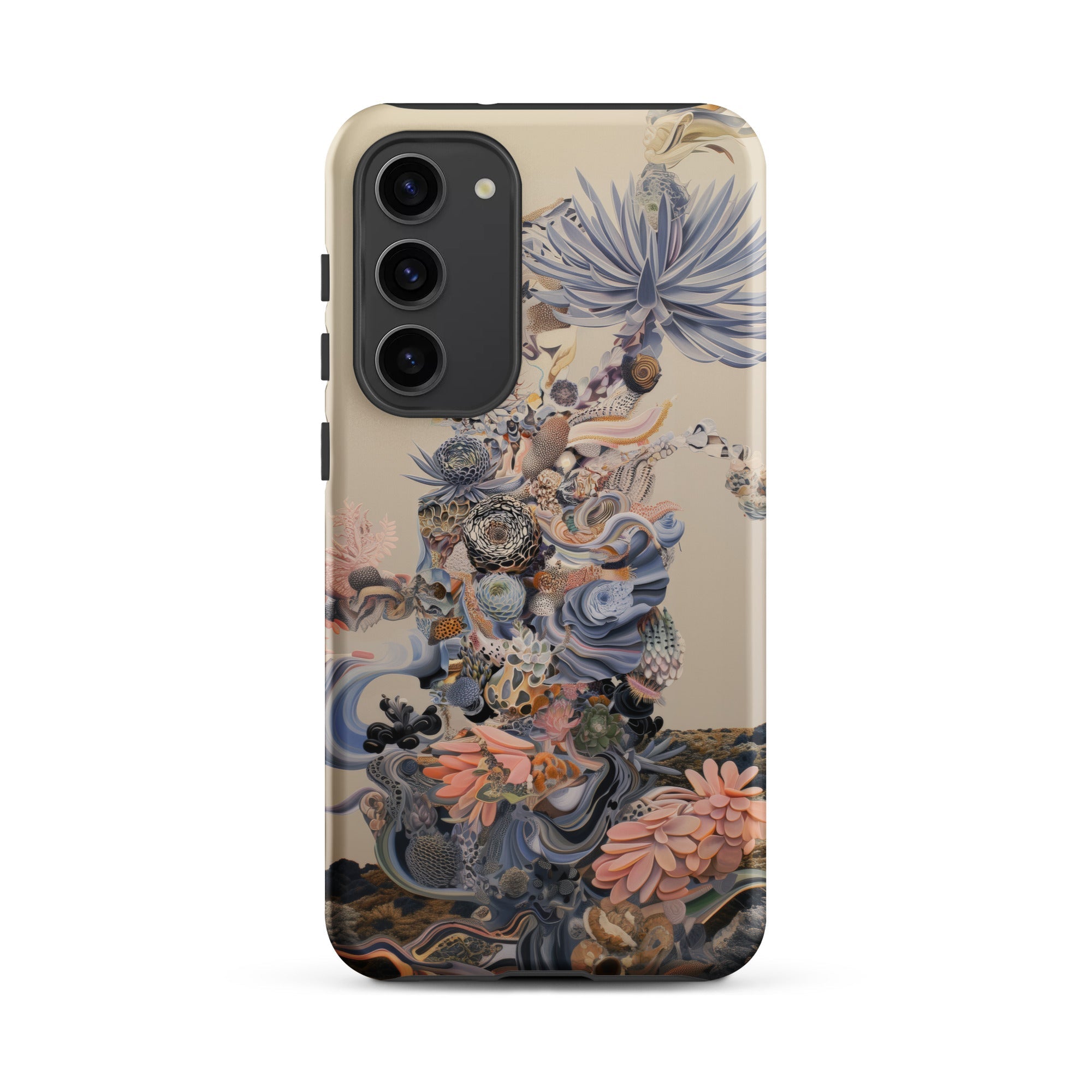 Regalia Surreal Succulent Cornucopia Samsung Case, Galaxy S23 Plus / Matte, Phone Case Abstract Ornate Floral Design Muted Colors