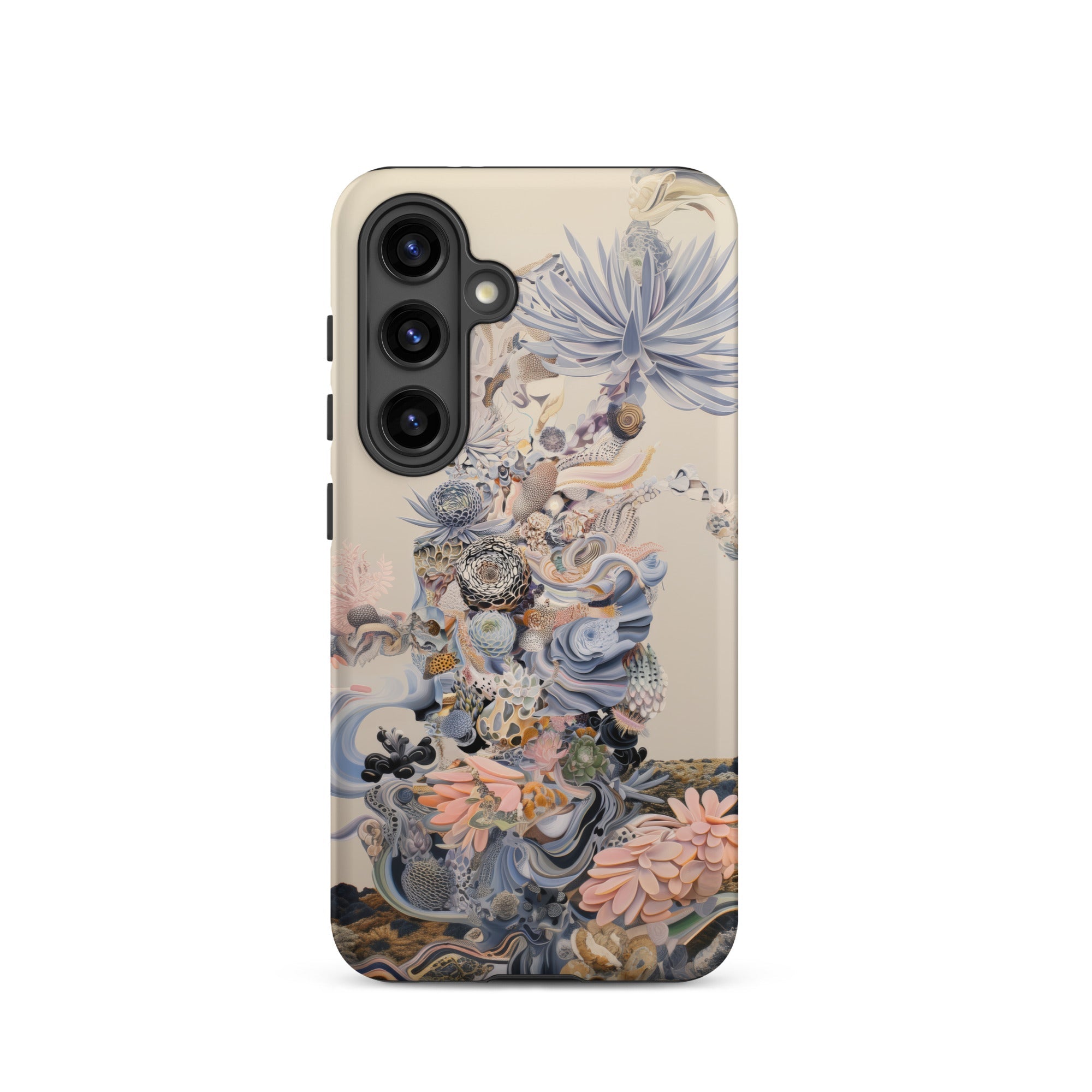 Regalia Surreal Succulent Cornucopia Samsung Case, Galaxy S24 / Matte, Smartphone Case Complex Abstract Floral Organic Design Muted