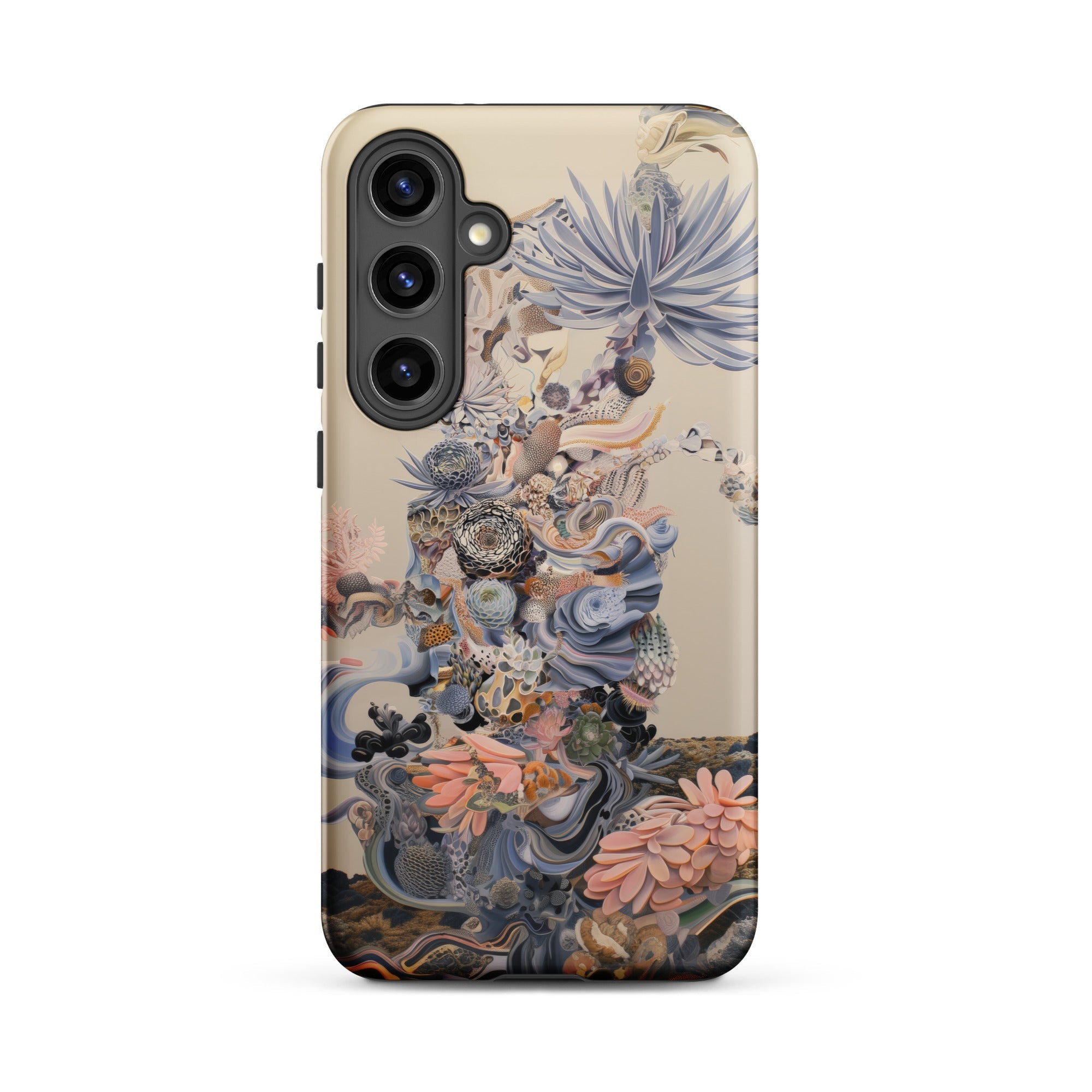 Regalia Surreal Succulent Cornucopia Samsung Case, Galaxy S24 Plus / Matte, Smartphone Case Complex Abstract Floral Organic Design Muted