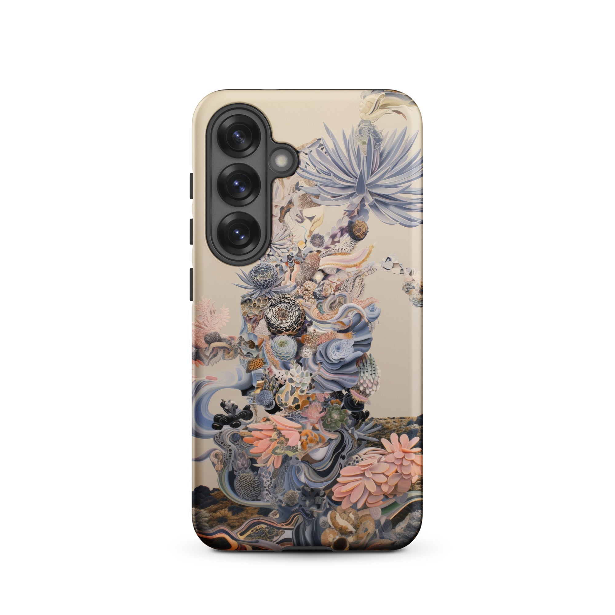 Regalia Surreal Succulent Cornucopia Samsung Case, Galaxy S25 / Matte, Phone Case Intricate Multi Colored Floral Abstract Design