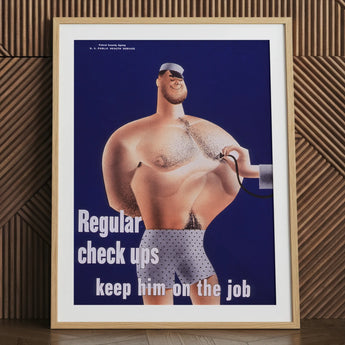 Regular Check-ups Keep Him on the Job Art Print / Canvas, 24x32’’ / 61x81cm / Natural Frame / Matboard, Posters Prints & Visual Artwork,