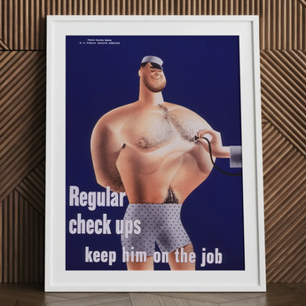 Regular Check-ups Keep Him on the Job Art Print / Canvas, 24x32’’ / 61x81cm / White Frame / Matboard, Posters Prints & Visual Artwork, Toby