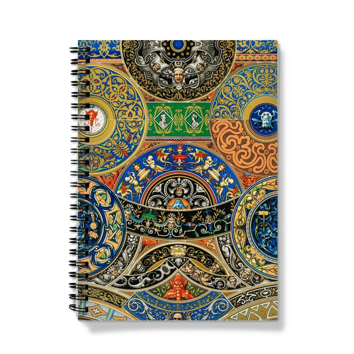Renaissance Pattern 2 By Auguste Racinet Notebook - A5 / Graph - Notebooks & Notepads - Aesthetic Art