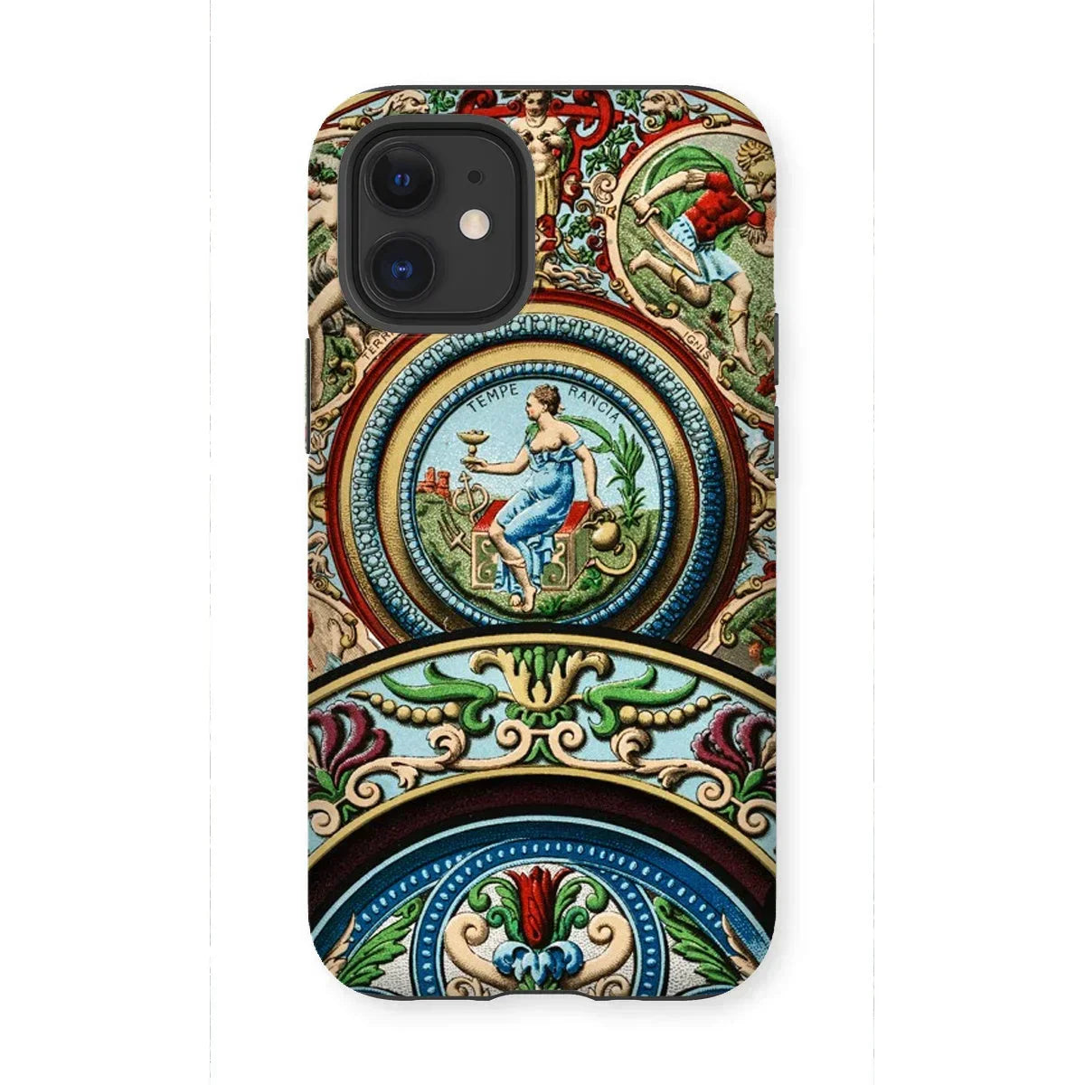 Renaissance Pattern - Auguste Racinet Iphone Case, 12 Mini / Matte, Ornate Phone Case Classical-style Artwork Circular Medallions Intricate