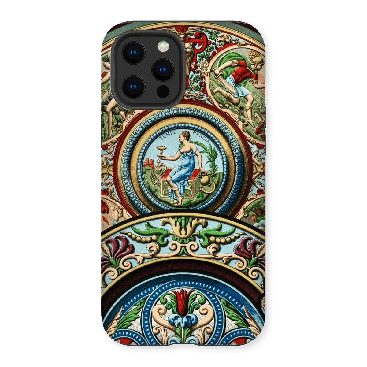 Renaissance Pattern - Auguste Racinet Iphone Case, 12 Pro Max / Matte, Ornate Phone Case Intricate Renaissance-style Artwork Circular