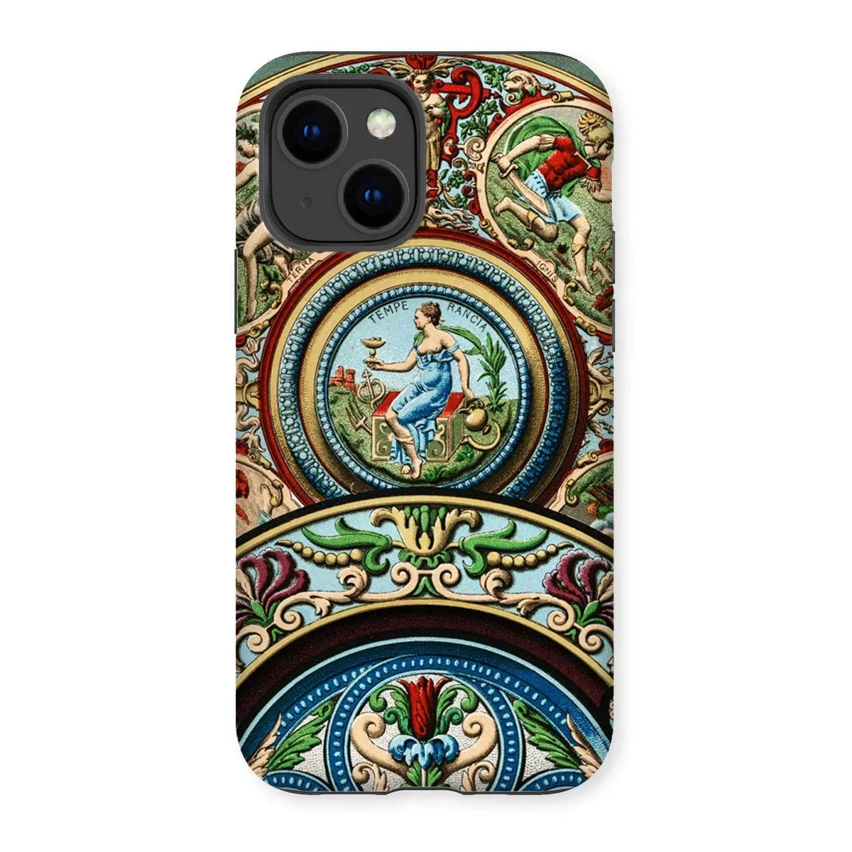 Renaissance Pattern - Auguste Racinet Iphone Case, 14 / Matte, Ornate Phone Case Classical-style Artwork Circular Medallions Intricate