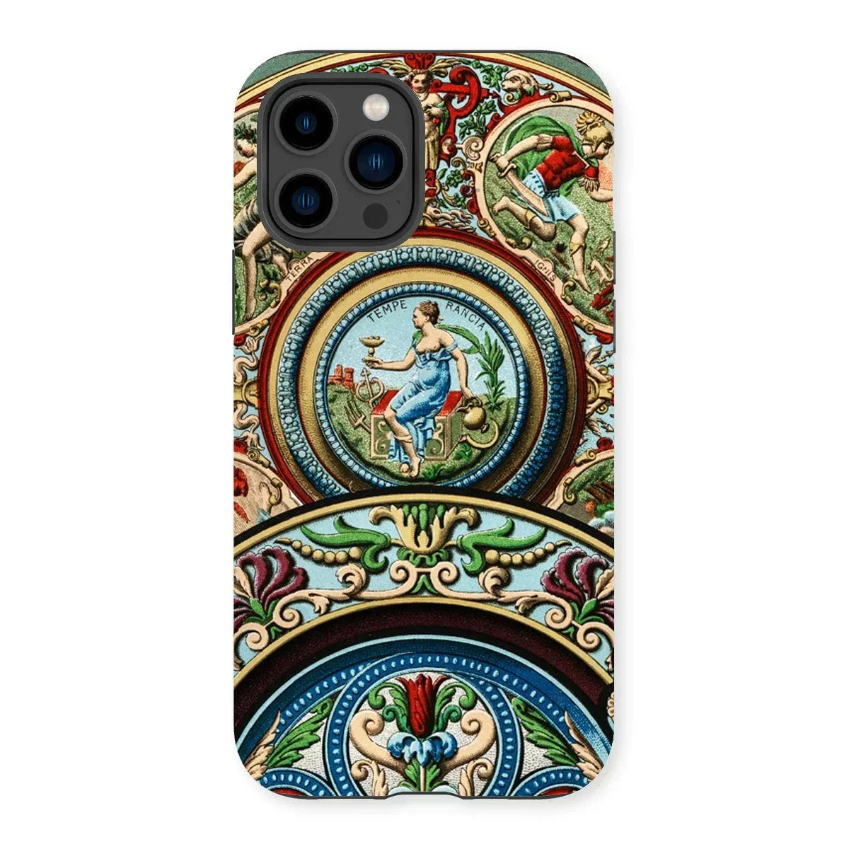 Renaissance Pattern - Auguste Racinet Iphone Case, 14 Pro / Matte, Ornate Phone Case Classical-style Artwork Circular Medallions Intricate
