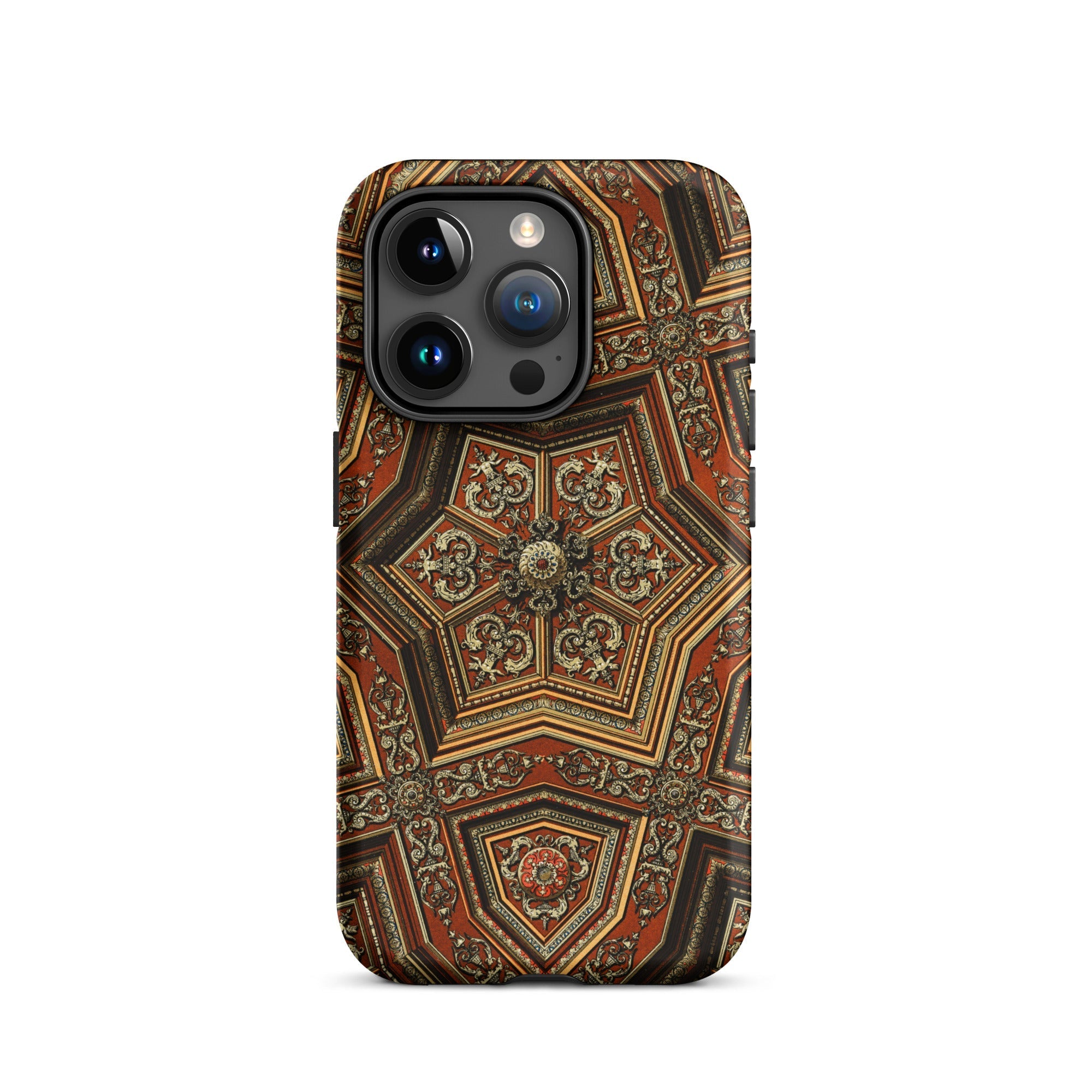 Renaissance Pattern Auguste Racinet Iphone Case, 15 Pro / Matte, Ornate Star Patterned Phone Case