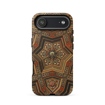 Renaissance Pattern - Auguste Racinet Iphone Case 17 Air / Matte Brown Gold Patterned Phone Case Geometric Design Made Auguste Racinet