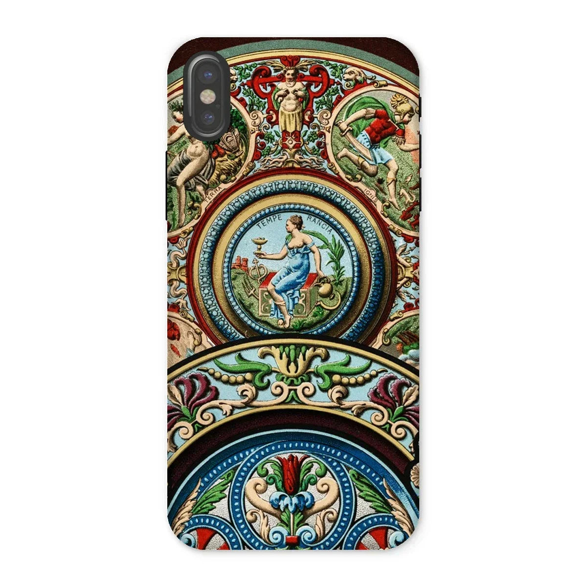 Renaissance Pattern - Auguste Racinet Iphone Case, x / Matte, Ornate Phone Case Intricate Renaissance-style Artwork Mythological Figures