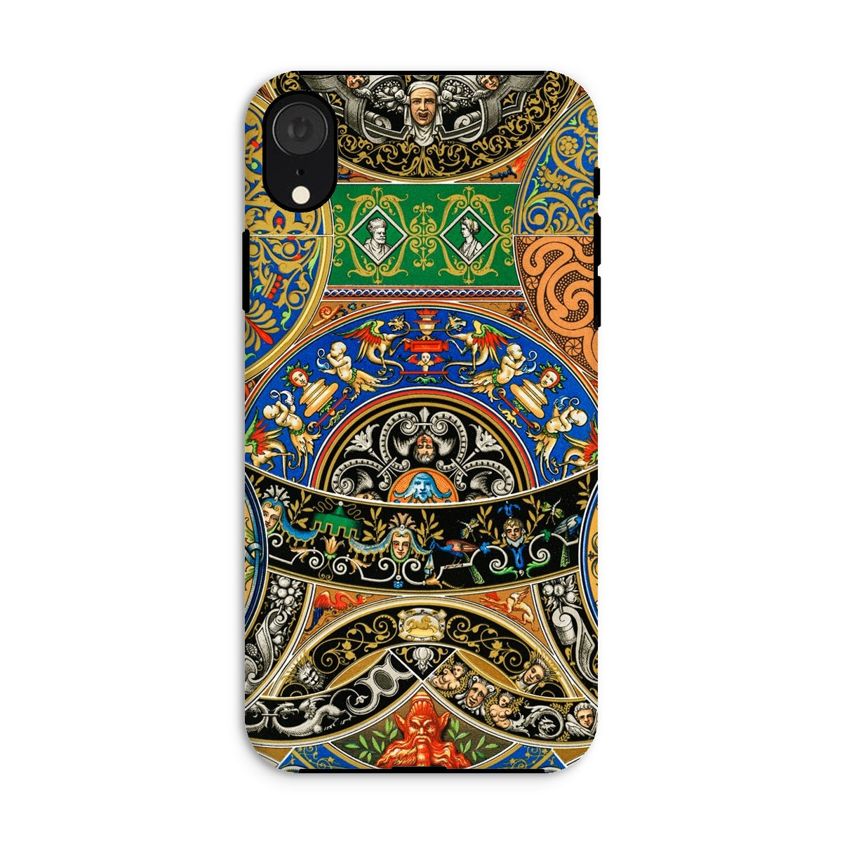 Renaissance Pattern Auguste Racinet Iphone Case, Xr / Matte, Ornate Phone Case Intricate Colorful Medieval Style Artwork Patterns