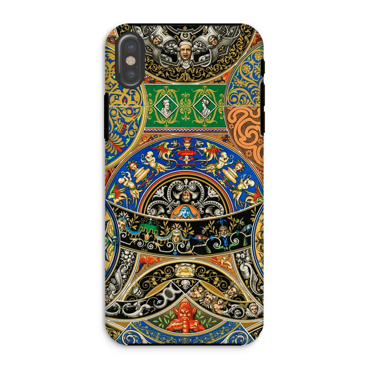 Renaissance Pattern Auguste Racinet Iphone Case, Xs / Matte, Ornate Phone Case Intricate Colorful Patterns Inspired Medieval