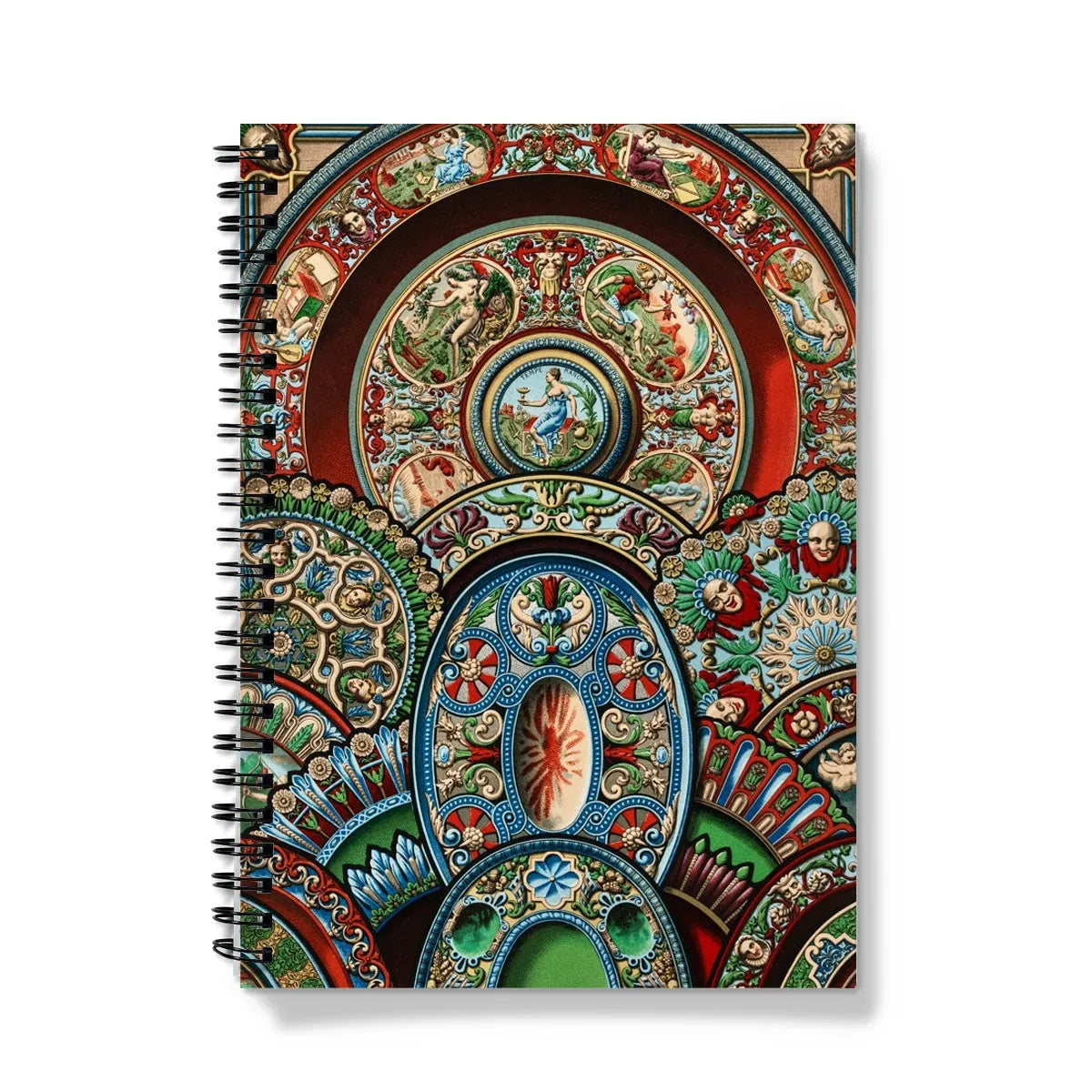 Renaissance Pattern By Auguste Racinet Notebook - A5 / Graph - Notebooks & Notepads - Aesthetic Art