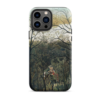 Rendezvous in the Forest - Henri Rousseau Phone Case Iphone 13 Pro Max / Matte Iphone Case Forest Scene Henri Rousseau, Rousseau’s Emerald