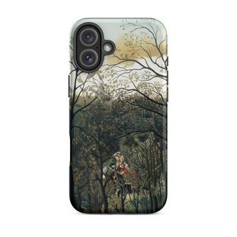 Rendezvous in the Forest - Henri Rousseau Phone Case Iphone 16 Plus / Matte Phone Case Forest Scene Henri Rousseau, Rousseau’s Emerald