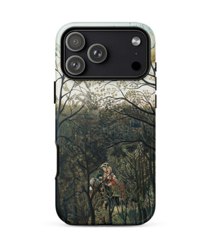 Iphone 17 Pro Max / Matte Rendezvous in the Forest - Henri Rousseau Phone Case, Rousseau’s Emerald Hush, Whisper-thin Trees