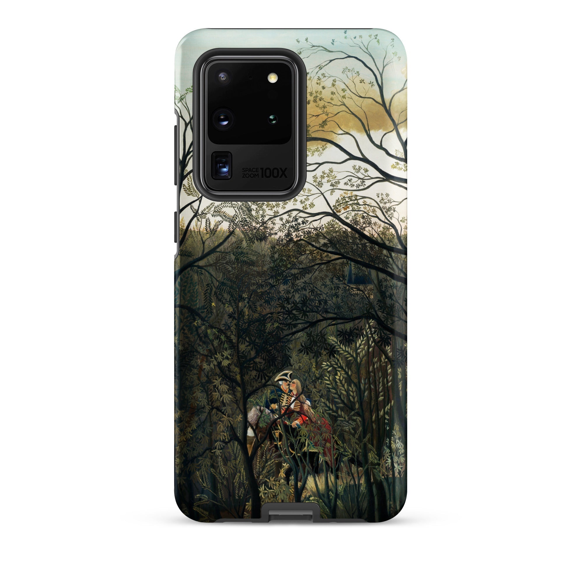 Rendezvous in the Forest Henri Rousseau Samsung Case, Galaxy S20 Ultra / Matte, Smartphone Case Dark Nature Themed Illustration Person