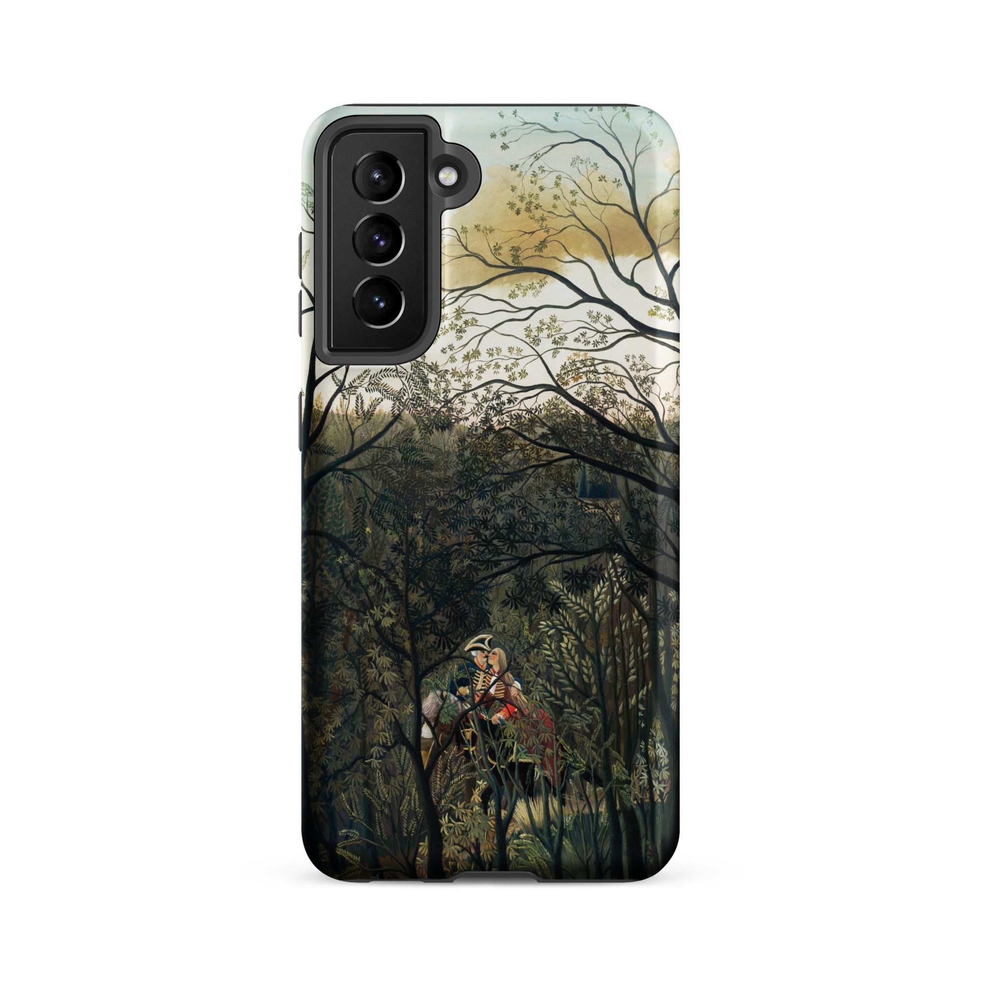 Rendezvous in the Forest Henri Rousseau Samsung Case, Galaxy S21 Fe / Matte, Smartphone Dark Forest Scene Printed Case Person Horseback
