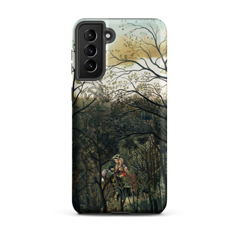 Rendezvous in the Forest - Henri Rousseau Samsung Case, Galaxy S21 Plus / Matte, Smartphone Nature-themed Case Dense Forest Person Horseback