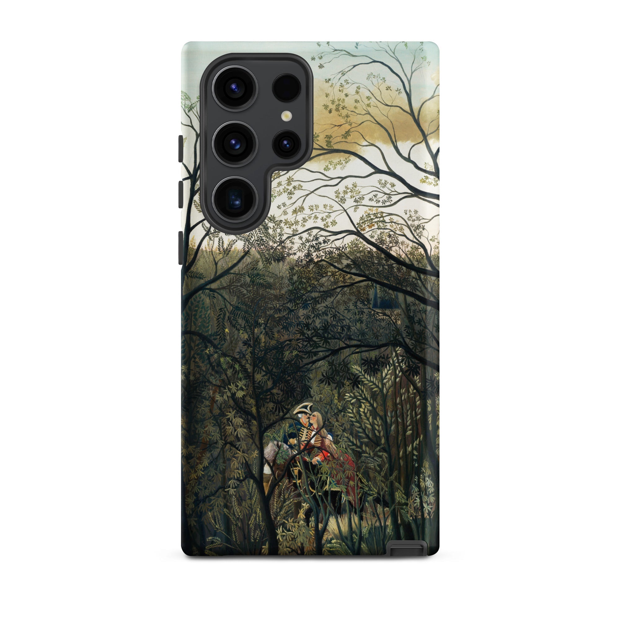 Rendezvous in the Forest Henri Rousseau Samsung Case, Galaxy S23 Ultra / Matte, Smartphone Case Classical Painting Couple Forest