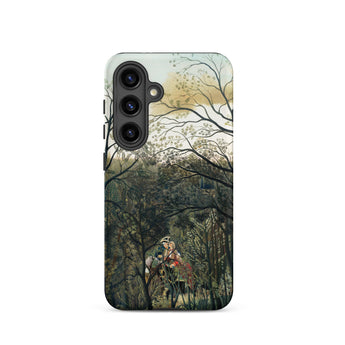 Rendezvous in the Forest - Henri Rousseau Samsung Case, Galaxy S24 / Matte, Phone Case Forest Scene Person Horseback