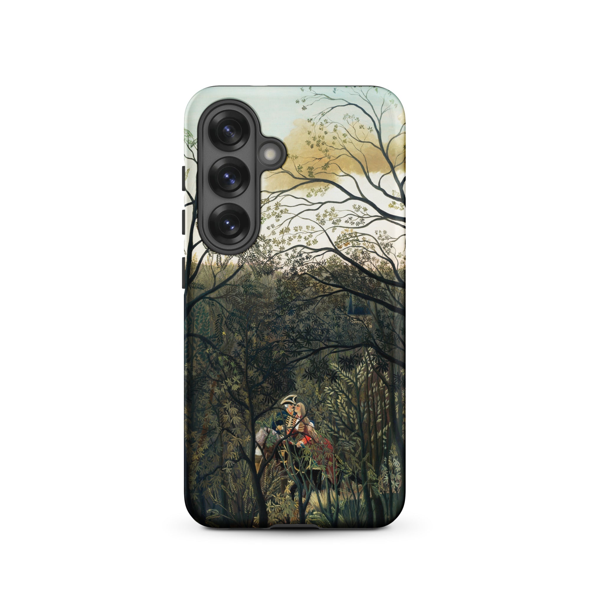 Rendezvous in the Forest Henri Rousseau Samsung Case, Galaxy S25 / Matte, Phone Case Forest Scene Figure Horseback