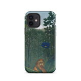 The Repast of the Lion - Henri Rousseau Phone Case Iphone 12 / Gloss Phone Case Lion Dense Green Foliage Vibrant Blue Henri Rousseau