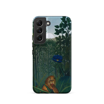The Repast of the Lion - Henri Rousseau Phone Case Samsung Galaxy S22 / Matte Phone Case Detailed Illustration Lion Dense Green Foliage