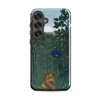 The Repast of the Lion - Henri Rousseau Phone Case Samsung Galaxy S25 Plus / Gloss Phone Case Detailed Illustration Lion Dense Green