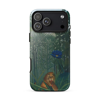 The Repast of the Lion - Henri Rousseau Phone Case Iphone 17 Pro Max / Gloss Phone Case Detailed Illustration Lion Dense Jungle Foliage