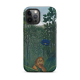 The Repast of the Lion - Henri Rousseau Phone Case Iphone 12 Pro Max / Matte Phone Case Detailed Illustration Lion Lush Green Foliage Henri
